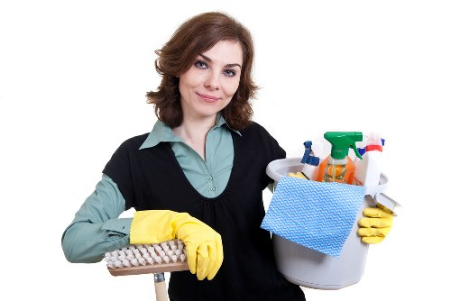 Hot water extraction cleaning on a living room carpet